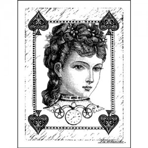 LaBlanche Silicone Stamp 3''X4''-Sweet Poker Face